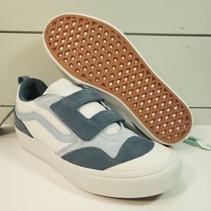 Sz 5 Youth Vans Comfycush New Skool Soft Blue Navy Suede Slip-On shoes Women 6.5